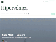 Tablet Screenshot of hipersonica.com